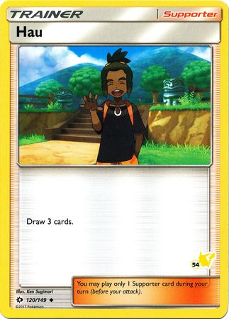 Hau (120/149) (Pikachu Stamp #54) [Battle Academy 2020] | Arkham Games and Comics