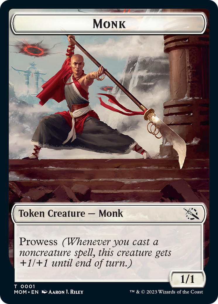 Monk Token [March of the Machine Tokens] | Arkham Games and Comics