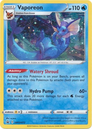 Vaporeon (SWSH072) [Sword & Shield: Black Star Promos] | Arkham Games and Comics