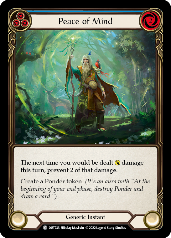 Peace of Mind (Blue) [OUT233] (Outsiders)  Rainbow Foil | Arkham Games and Comics