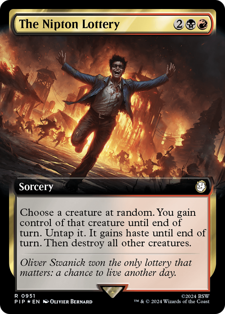 The Nipton Lottery (Extended Art) (Surge Foil) [Fallout] | Arkham Games and Comics