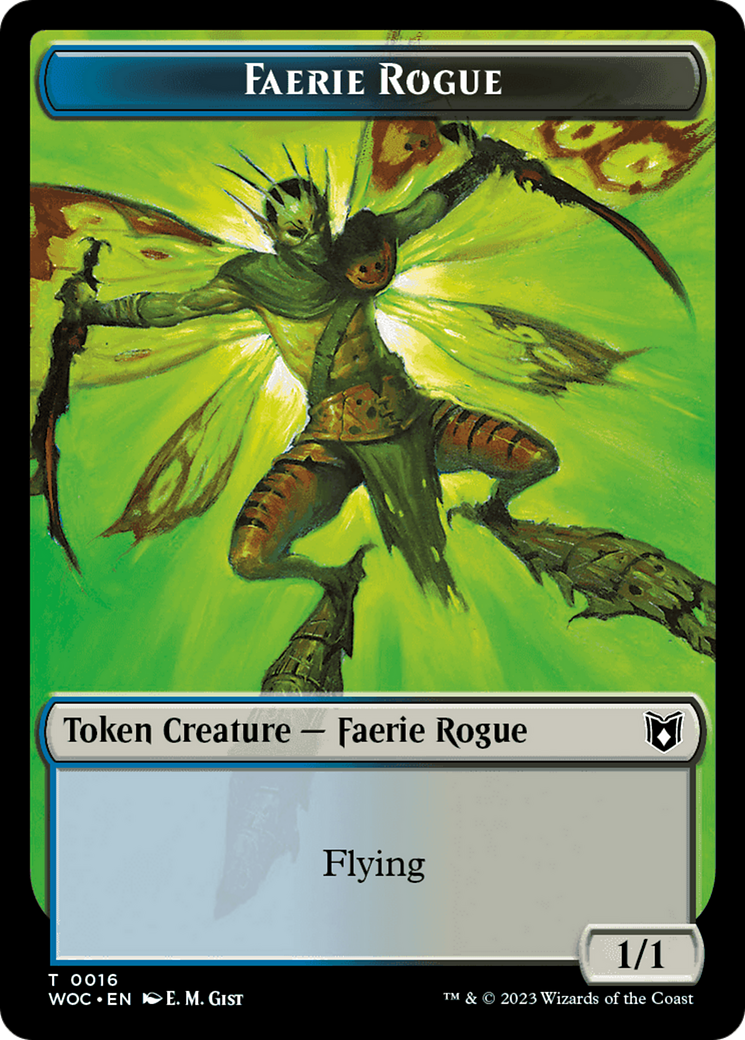 Faerie Rogue // Copy (0016) Double-Sided Token [Wilds of Eldraine Commander Tokens] | Arkham Games and Comics