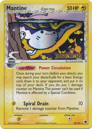 Mantine (20/101) (Delta Species) (Stamped) [EX: Dragon Frontiers] | Arkham Games and Comics