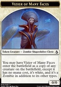 Vizier of Many Faces // Zombie Token [Amonkhet Tokens] | Arkham Games and Comics
