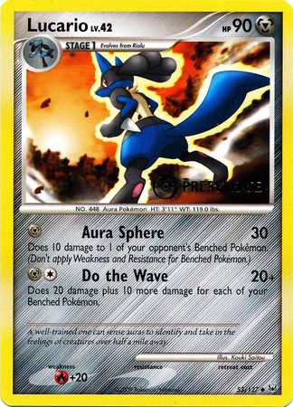 Lucario (53/127) (Prerelease Promo) [Diamond & Pearl: Black Star Promos] | Arkham Games and Comics