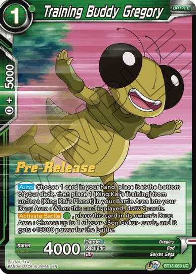 Training Buddy Gregory (BT15-083) [Saiyan Showdown Prerelease Promos] | Arkham Games and Comics