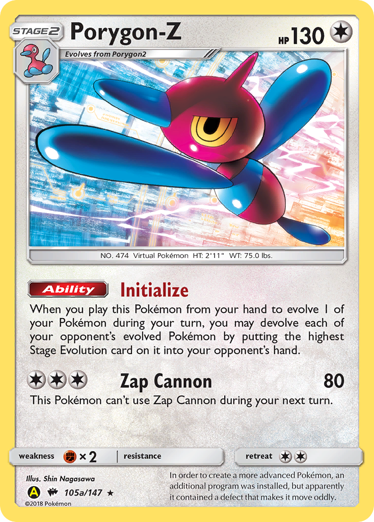 Porygon-Z (105a/147) (Alternate Art Promo) [Sun & Moon: Burning Shadows] | Arkham Games and Comics