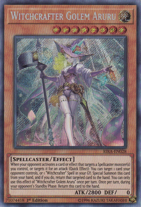 Witchcrafter Golem Aruru [RIRA-EN028] Secret Rare | Arkham Games and Comics