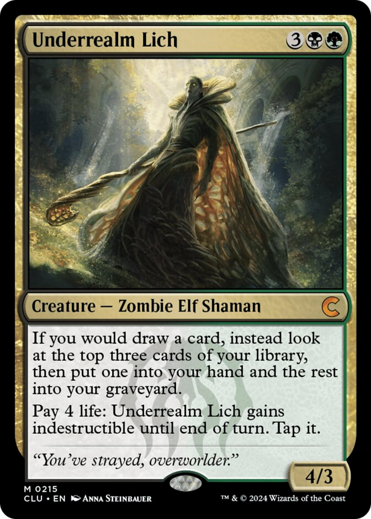 Underrealm Lich [Ravnica: Clue Edition] | Arkham Games and Comics