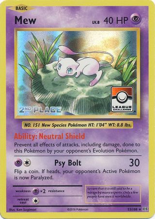 Mew (53/108) (League Promo 2nd Place) [XY: Evolutions] | Arkham Games and Comics