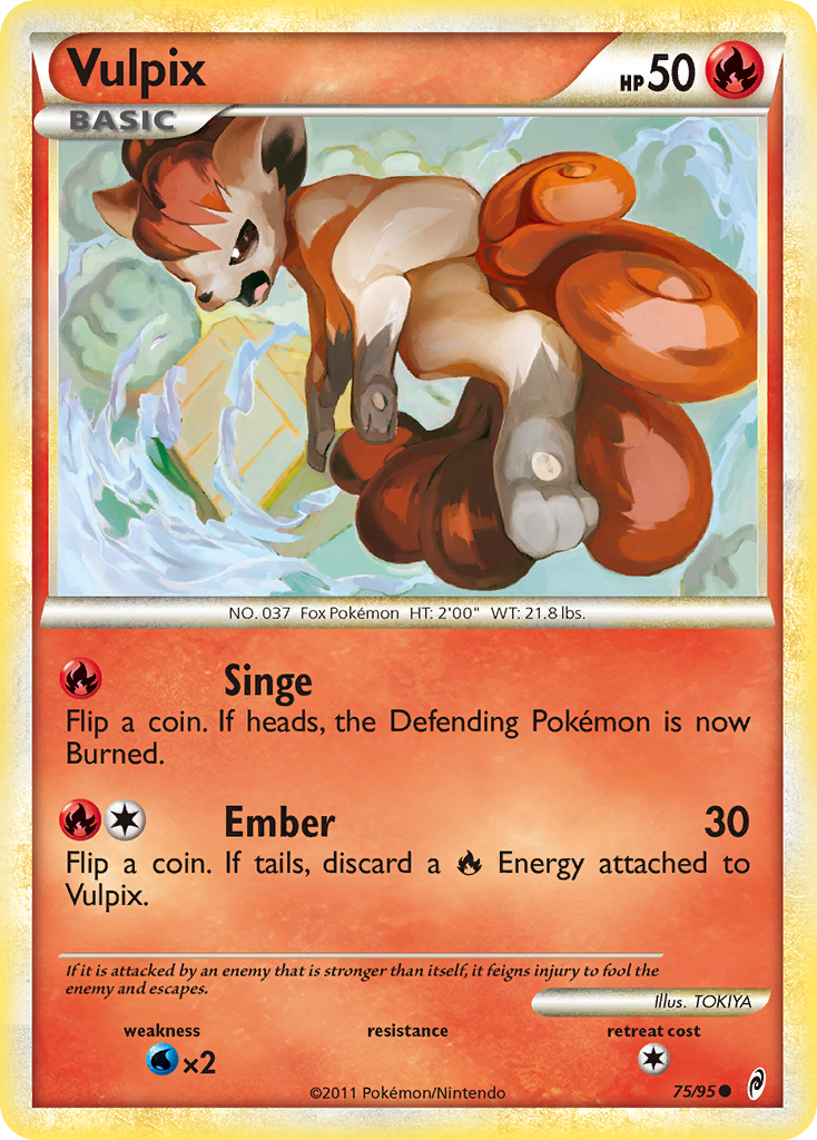 Vulpix (75/95) [HeartGold & SoulSilver: Call of Legends] | Arkham Games and Comics