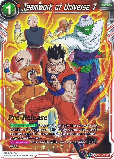 Teamwork of Universe 7 (BT14-027) [Cross Spirits Prerelease Promos] | Arkham Games and Comics