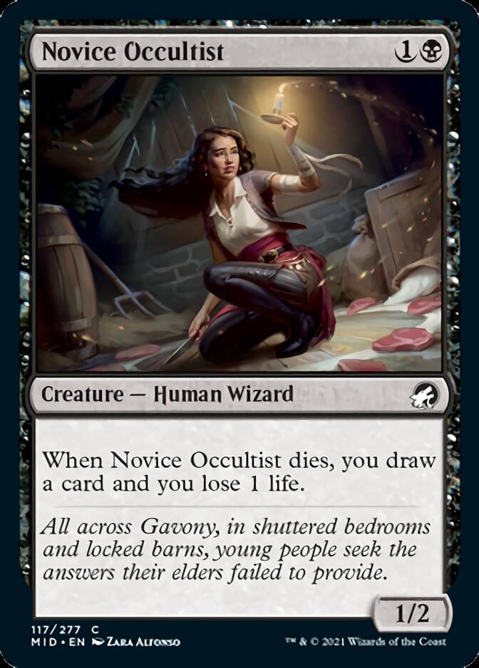 Novice Occultist [Innistrad: Midnight Hunt] | Arkham Games and Comics