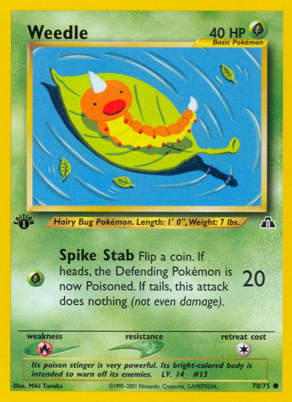 Weedle (70/75) [Neo Discovery 1st Edition] | Arkham Games and Comics