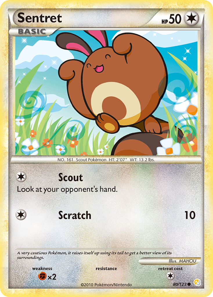 Sentret (80/123) [HeartGold & SoulSilver: Base Set] | Arkham Games and Comics