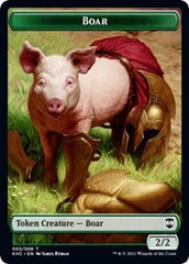 Boar // Spirit Double-sided Token [Kaldheim Commander Tokens] | Arkham Games and Comics