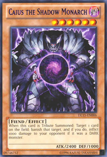 Caius the Shadow Monarch (Purple) [DL15-EN006] Rare | Arkham Games and Comics