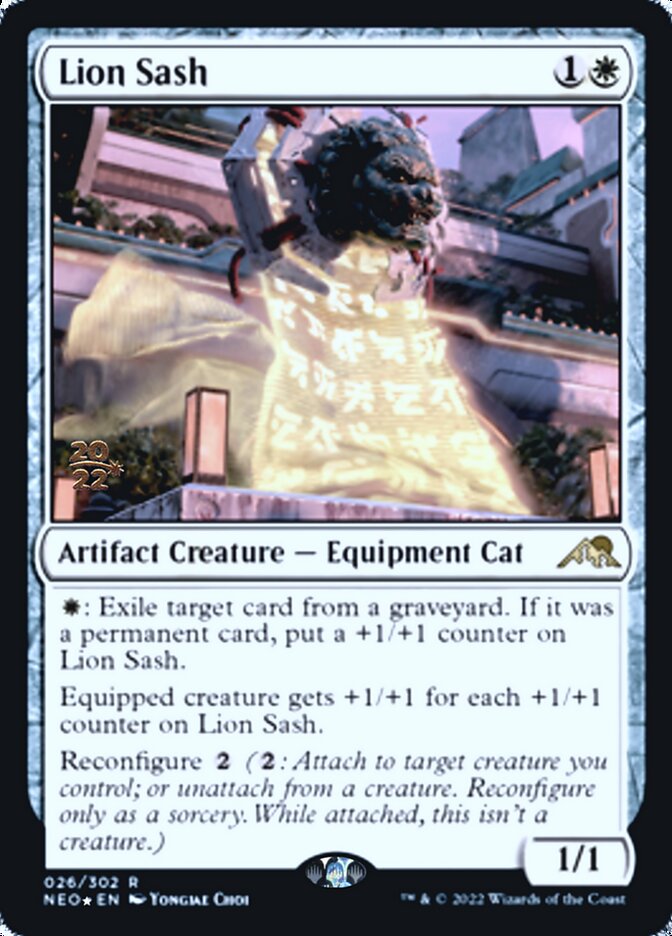 Lion Sash [Kamigawa: Neon Dynasty Prerelease Promos] | Arkham Games and Comics