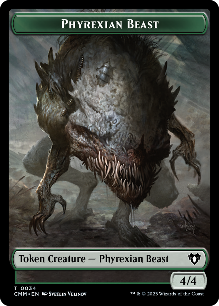 Phyrexian Beast Token [Commander Masters Tokens] | Arkham Games and Comics