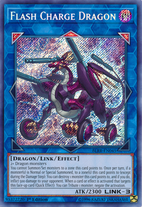 Flash Charge Dragon [BLRR-EN045] Secret Rare | Arkham Games and Comics