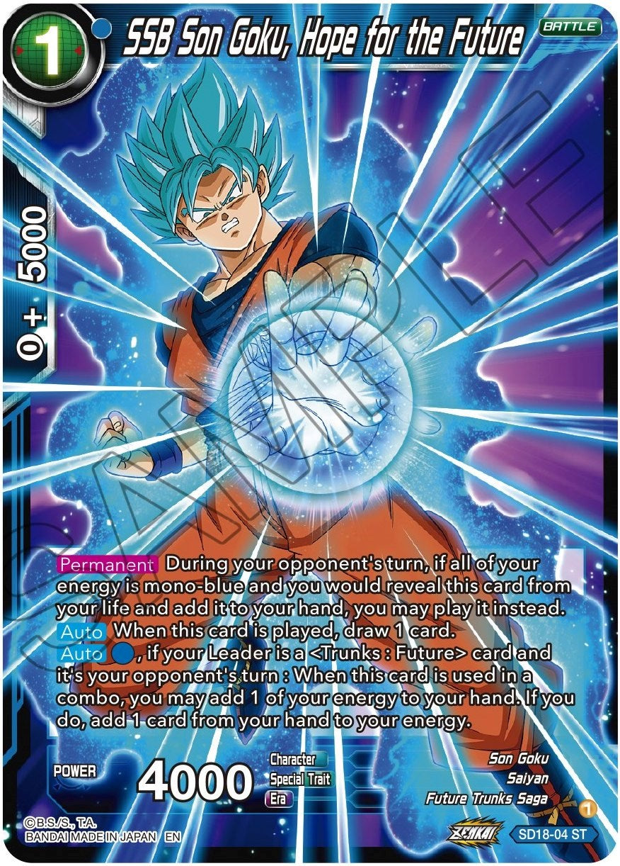 SSB Son Goku, Hope for the Future (SD18-04) [Dawn of the Z-Legends] | Arkham Games and Comics