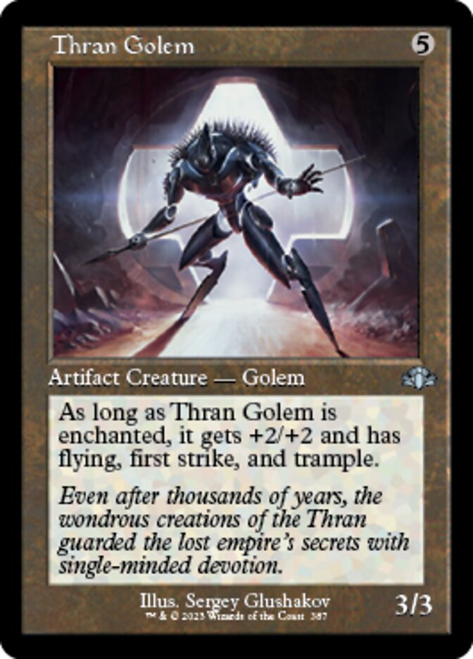 Thran Golem (Retro) [Dominaria Remastered] | Arkham Games and Comics