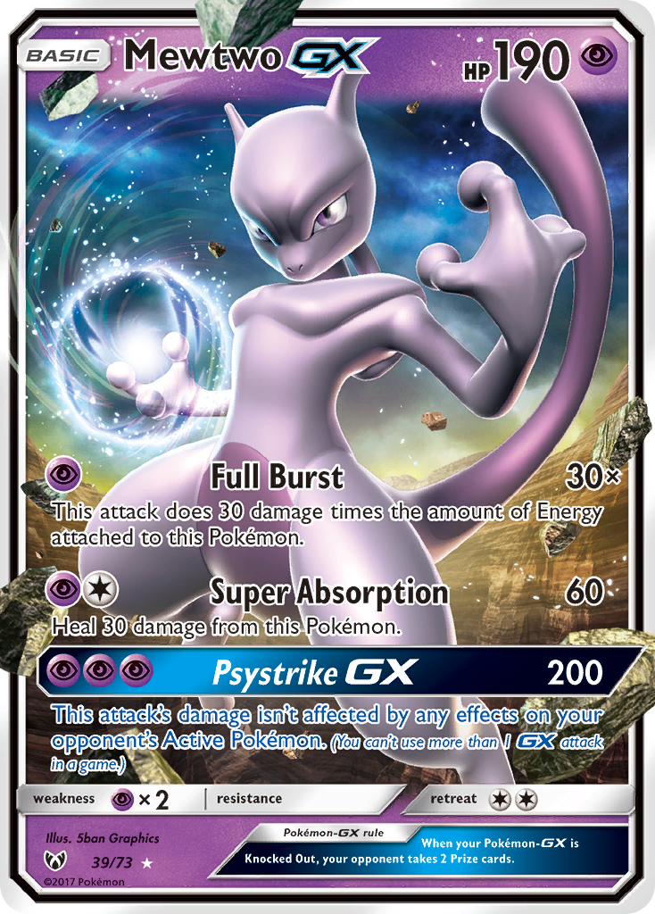 Mewtwo GX (39/73) [Sun & Moon: Shining Legends] | Arkham Games and Comics