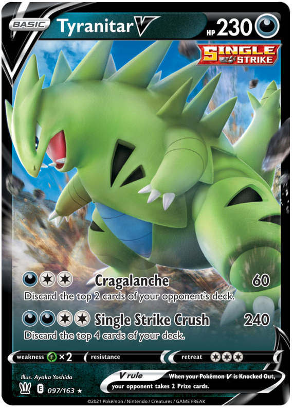 Tyranitar V (097/163) [Sword & Shield: Battle Styles] | Arkham Games and Comics