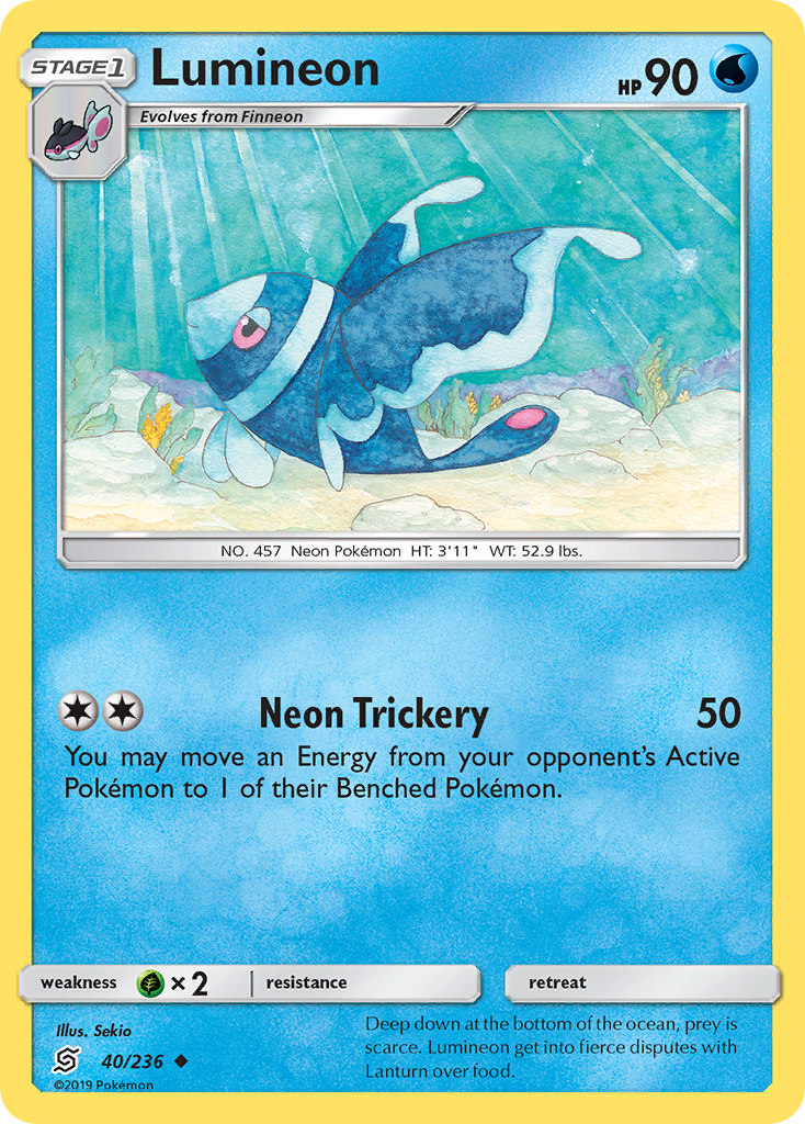 Lumineon (40/236) [Sun & Moon: Unified Minds] | Arkham Games and Comics