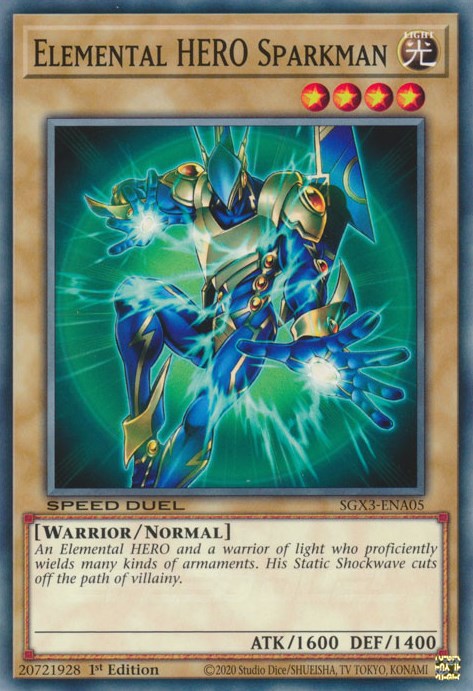 Elemental HERO Sparkman [SGX3-ENA05] Common | Arkham Games and Comics