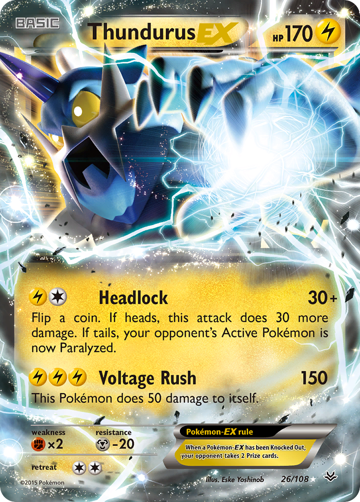 Thundurus EX (26/108) [XY: Roaring Skies] | Arkham Games and Comics