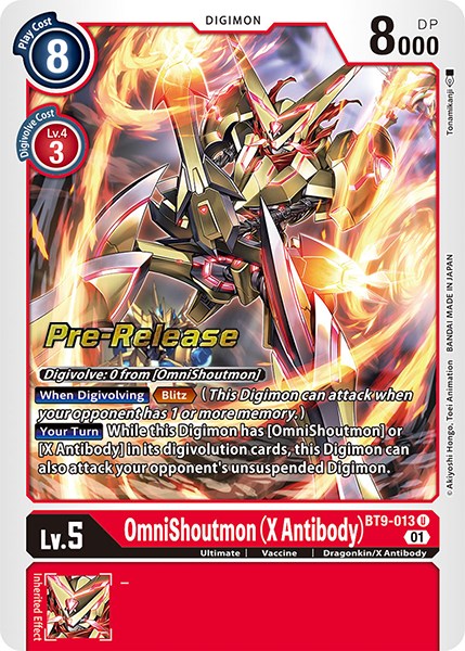 OmniShoutmon (X Antibody) [BT9-013] [X Record Pre-Release Promos] | Arkham Games and Comics