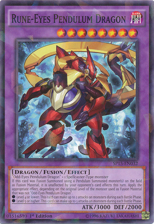 Rune-Eyes Pendulum Dragon [SP15-EN032] Shatterfoil Rare | Arkham Games and Comics