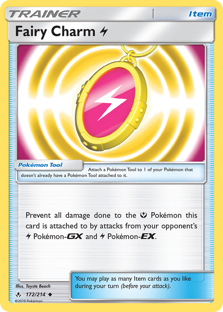 Fairy Charm Lightning (172/214) [Sun & Moon: Unbroken Bonds] | Arkham Games and Comics