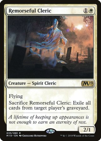 Remorseful Cleric [Core Set 2019] | Arkham Games and Comics