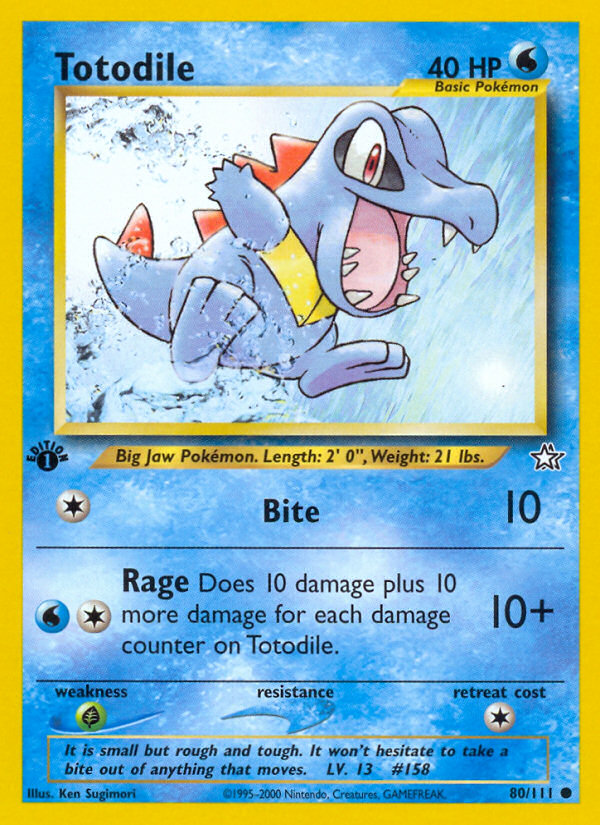 Totodile (80/111) [Neo Genesis 1st Edition] | Arkham Games and Comics