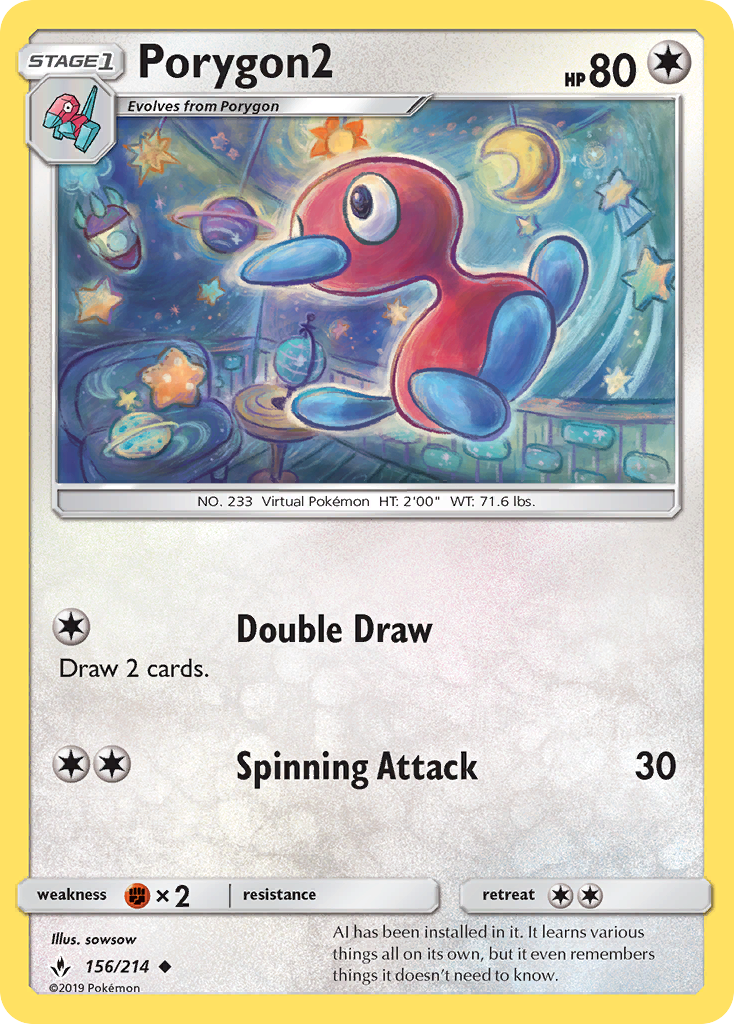 Porygon2 (156/214) [Sun & Moon: Unbroken Bonds] | Arkham Games and Comics