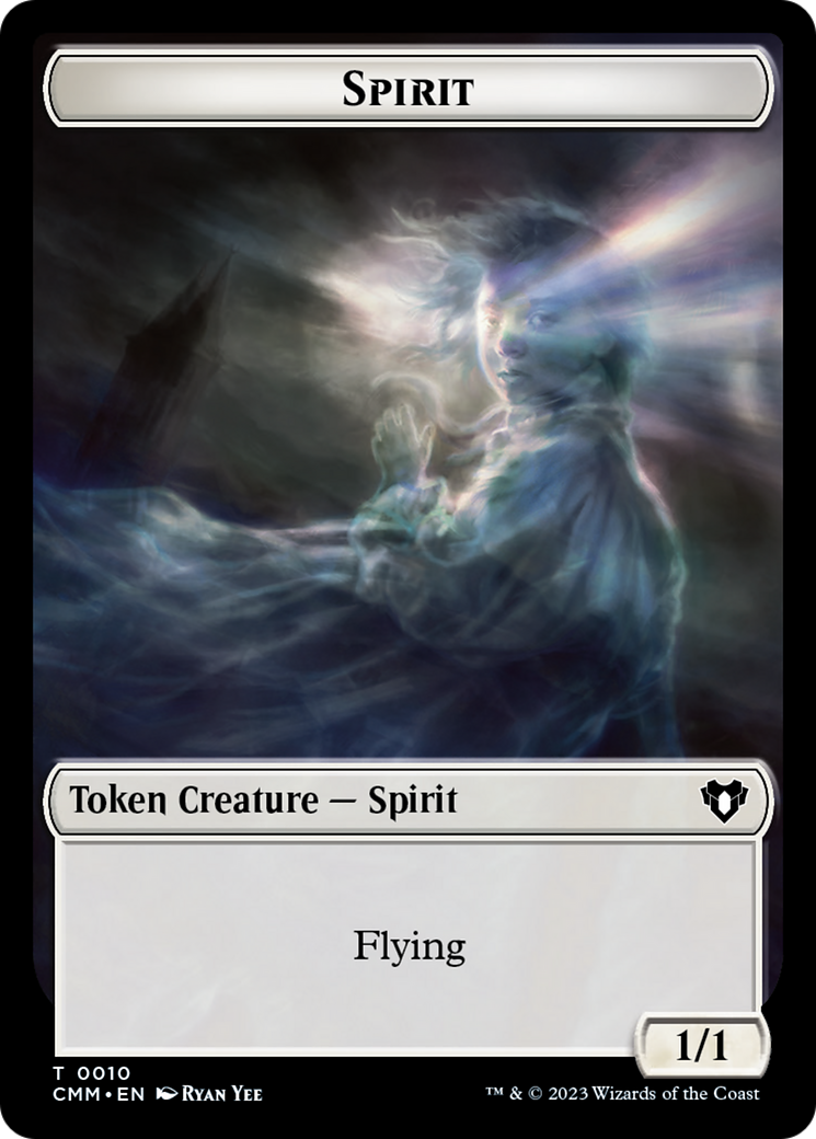 Spirit Token (10) [Commander Masters Tokens] | Arkham Games and Comics