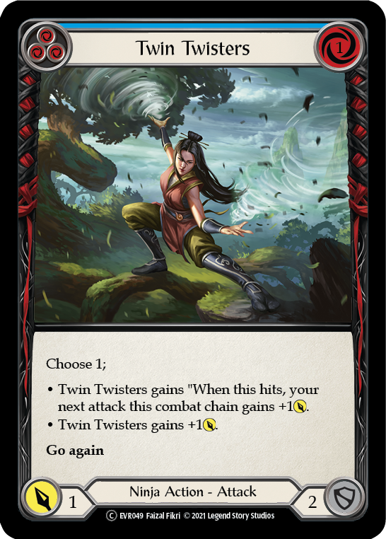 Twin Twisters (Blue) [EVR049] (Everfest)  1st Edition Rainbow Foil | Arkham Games and Comics