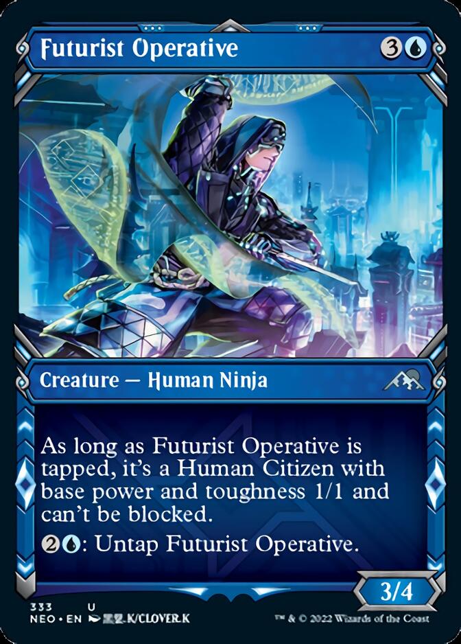 Futurist Operative (Showcase Ninja) [Kamigawa: Neon Dynasty] | Arkham Games and Comics