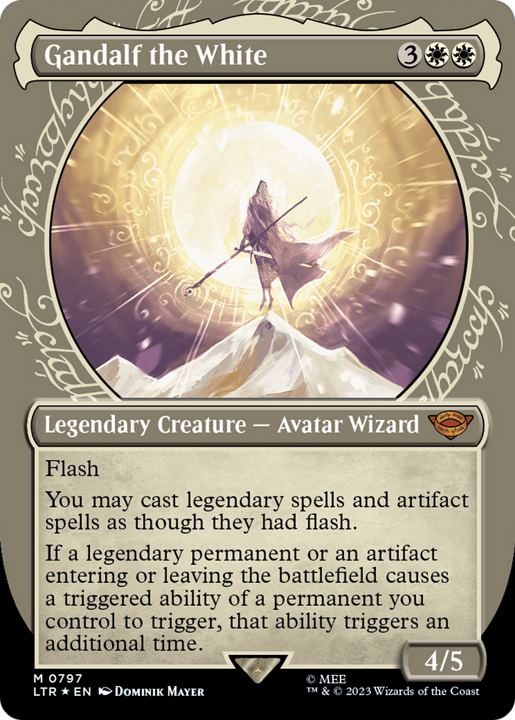 Gandalf the White (Showcase) (Surge Foil) [The Lord of the Rings: Tales of Middle-Earth] | Arkham Games and Comics