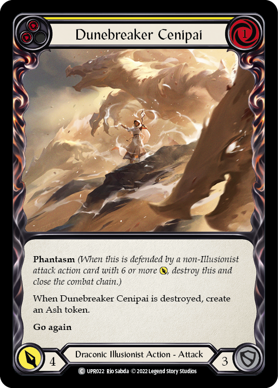 Dunebreaker Cenipai (Yellow) [UPR022] (Uprising)  Rainbow Foil | Arkham Games and Comics