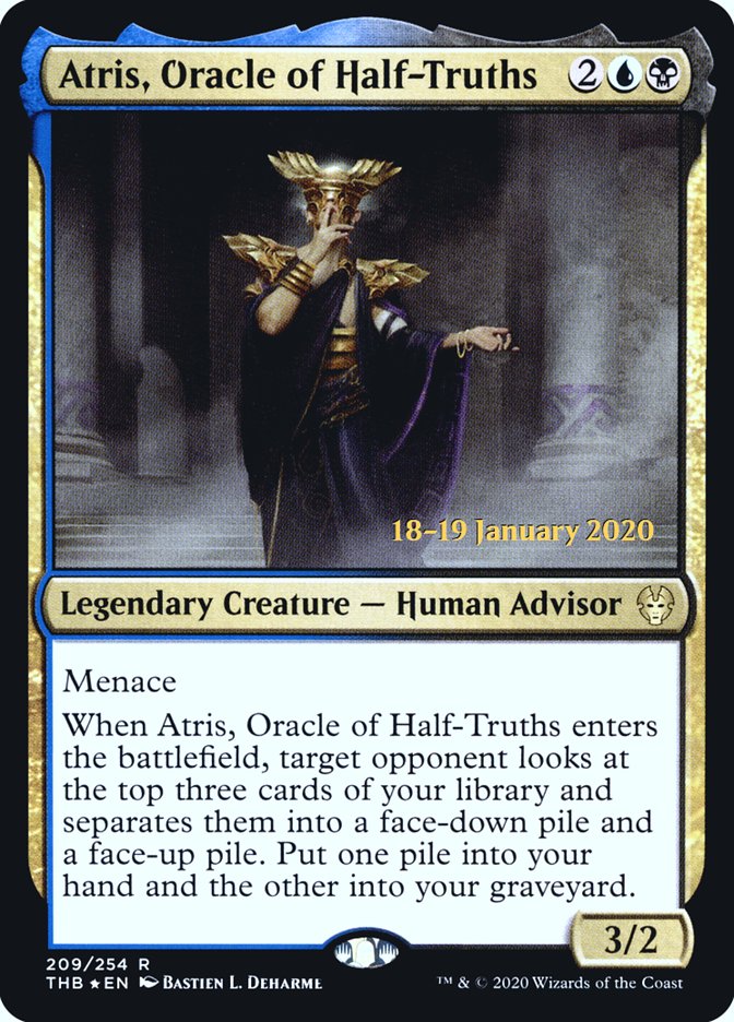 Atris, Oracle of Half-Truths [Theros Beyond Death Prerelease Promos] | Arkham Games and Comics