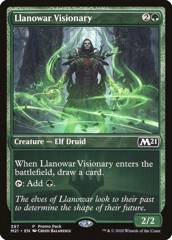 Llanowar Visionary (Promo Pack) [Core Set 2021 Promos] | Arkham Games and Comics