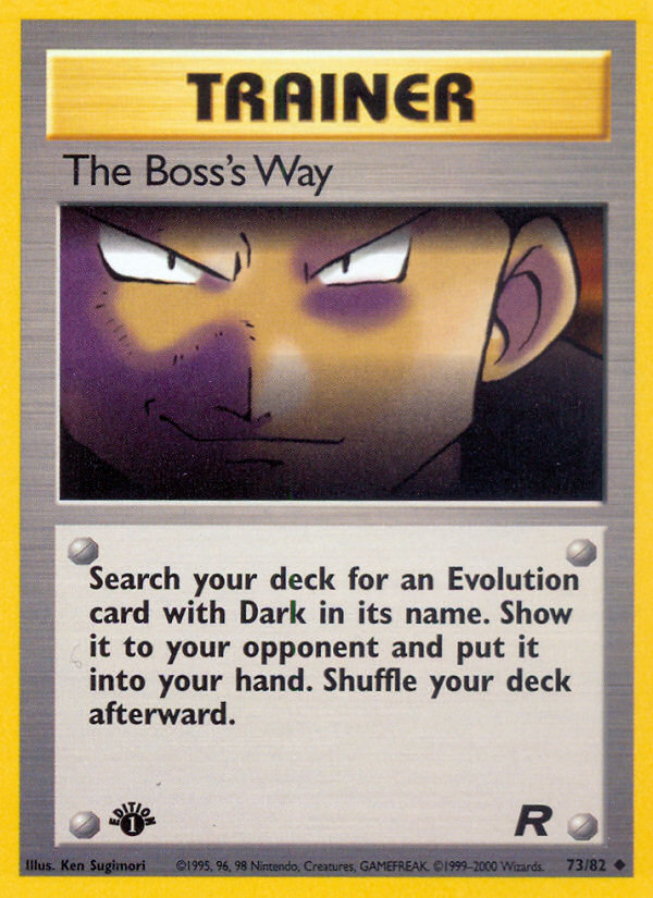 The Boss's Way (73/82) [Team Rocket 1st Edition] | Arkham Games and Comics