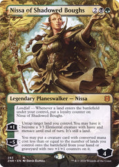 Nissa of Shadowed Boughs (Borderless) [Zendikar Rising] | Arkham Games and Comics