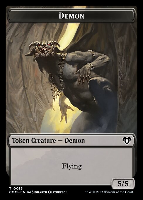 Treasure // Demon Double-Sided Token [Commander Masters Tokens] | Arkham Games and Comics