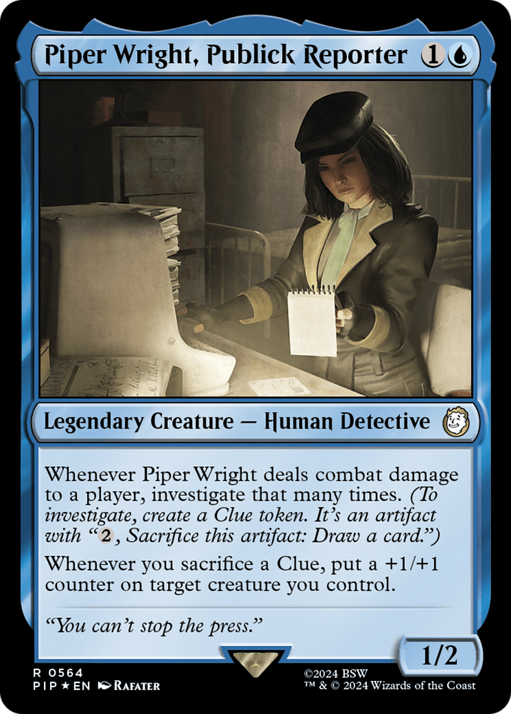 Piper Wright, Publick Reporter (Surge Foil) [Fallout] | Arkham Games and Comics