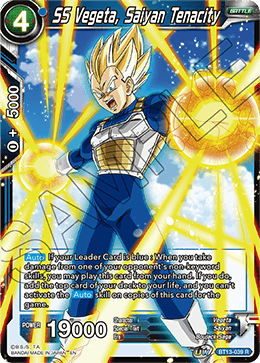 SS Vegeta, Saiyan Tenacity (Rare) [BT13-039] | Arkham Games and Comics