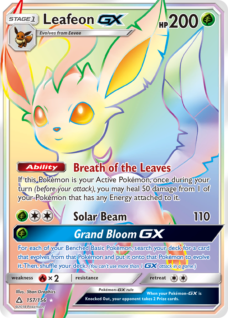 Leafeon GX (157/156) [Sun & Moon: Ultra Prism] | Arkham Games and Comics